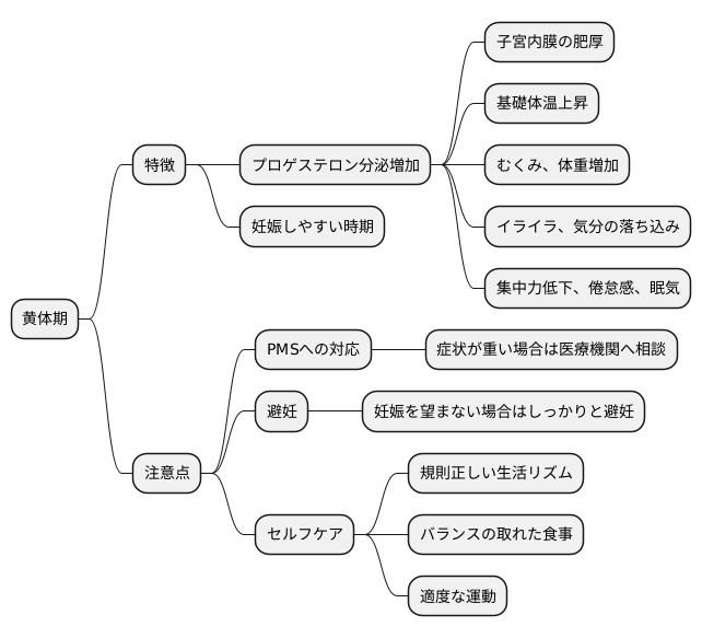 黄体期の注意点
