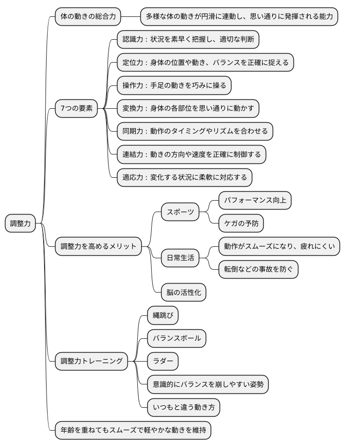 体の動きの総合力