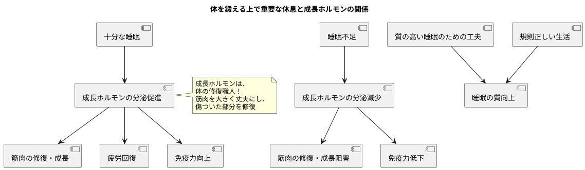 体の修復と成長ホルモン
