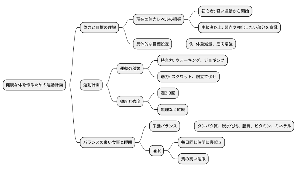 適切なトレーニング計画